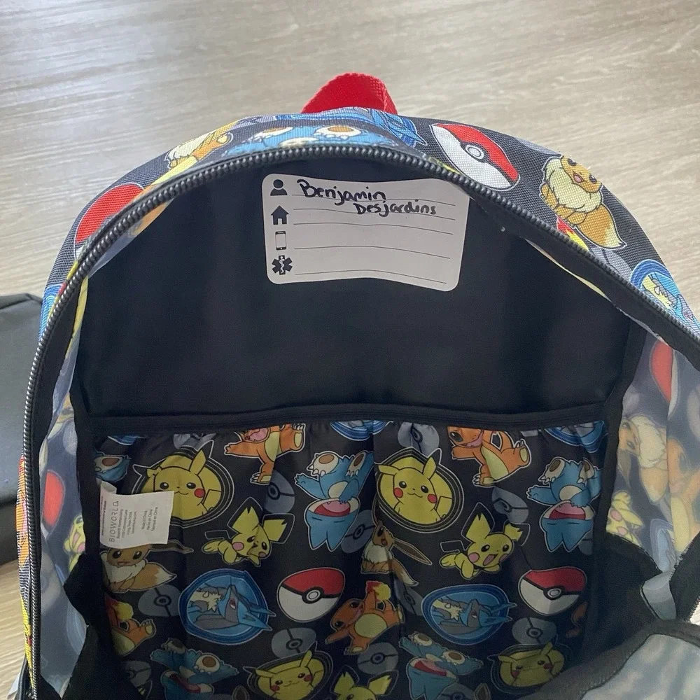 Bioworld Pokemon Backpack & Lunch Box Set School Pikachu Eevee Charmander